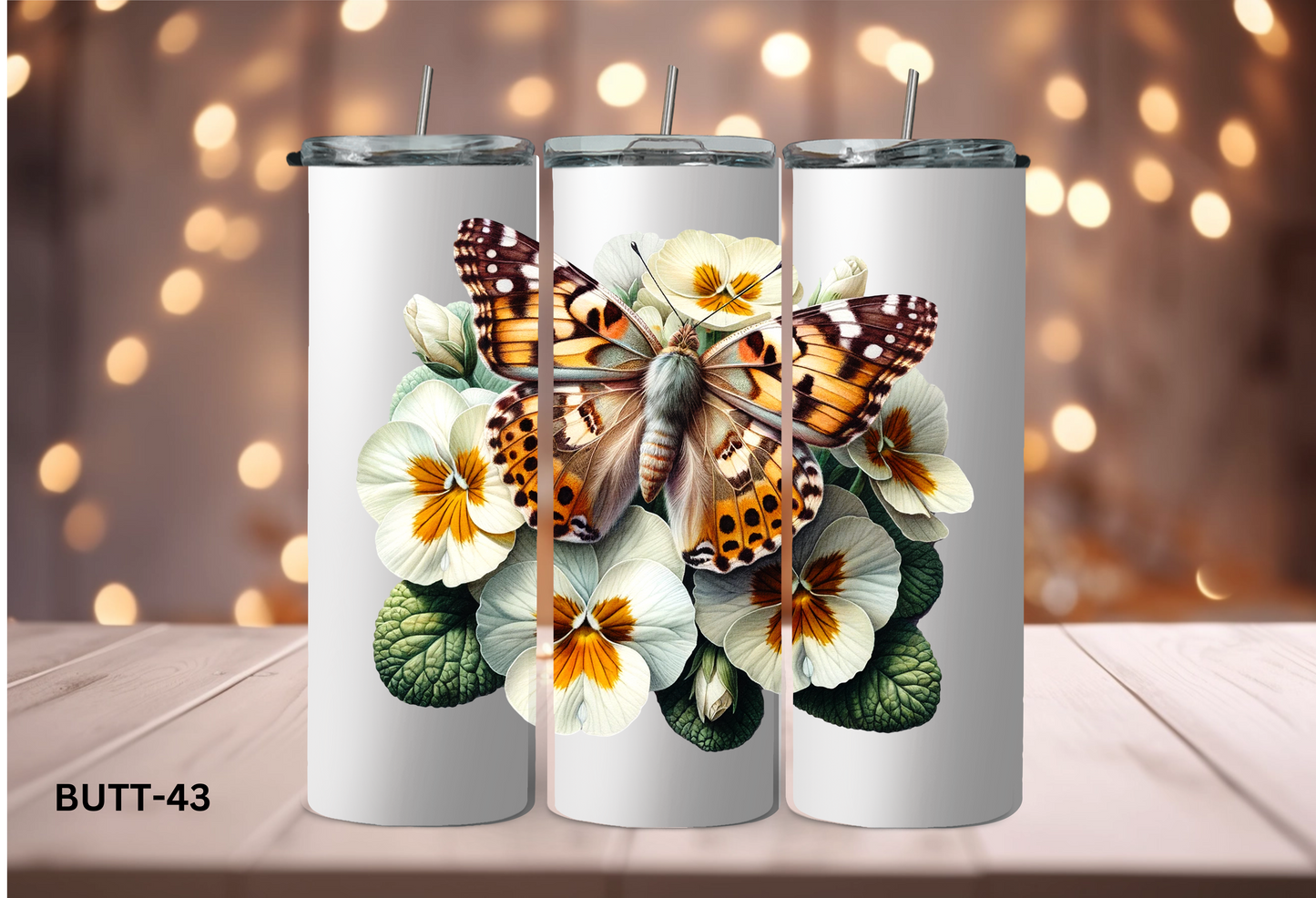 20oz (590mls) Tumbler - BUTTERFLIES - BUTT-43