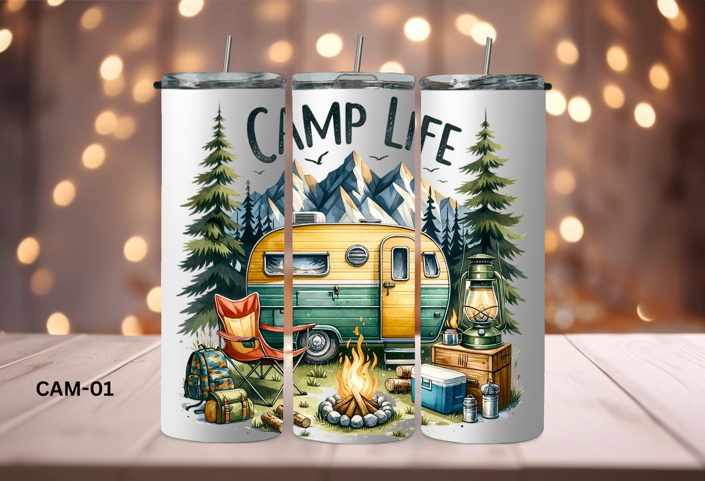 20oz (590mls) Tumbler - Camping -CAM-01