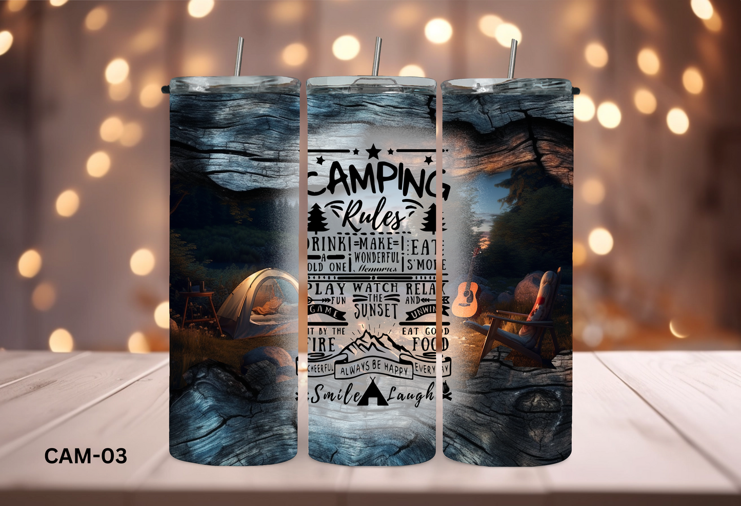 20oz (590mls) Tumbler - Camping -CAM-03