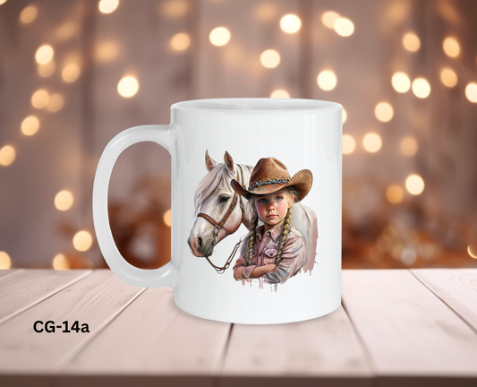 11oz Coffee Mug - COW - Cowgirl - CG-14a