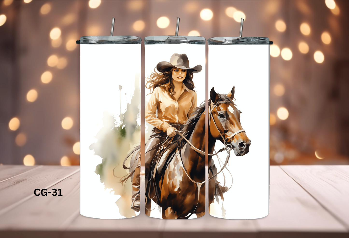 20oz (590mls) Tumbler - Cowgirl - CG-31