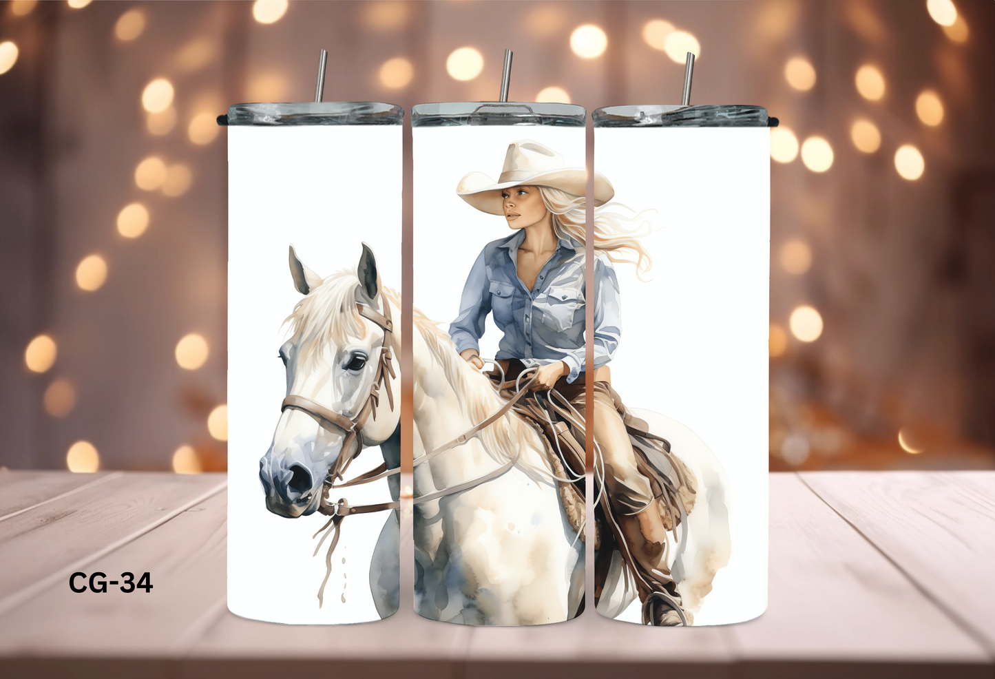 20oz (590mls) Tumbler - Cowgirls - CG-34