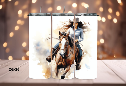 20oz (590mls) Tumbler - Cowgirls - CG-36