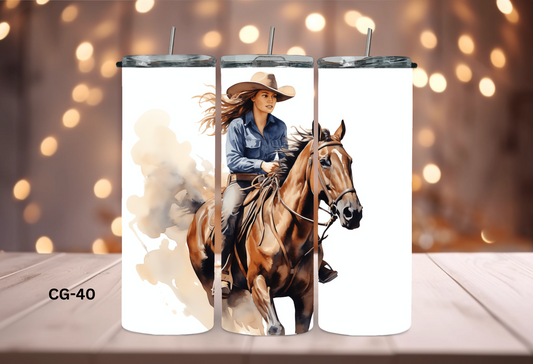 20oz (590mls) Tumbler - Cowgirls - CG-40