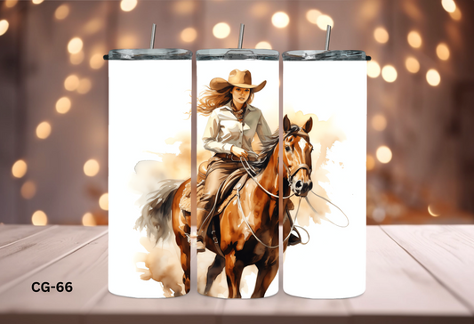 20oz (590mls) Tumbler - Cowgirls - CG-66