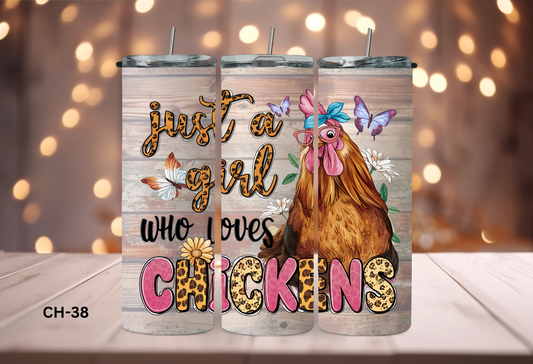 20oz (590mls) Tumbler - CHICKEN - CH-38