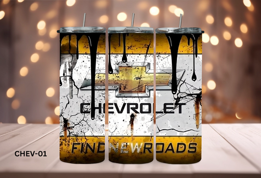 20oz (590mls) Tumbler - CARS - CHEV-01