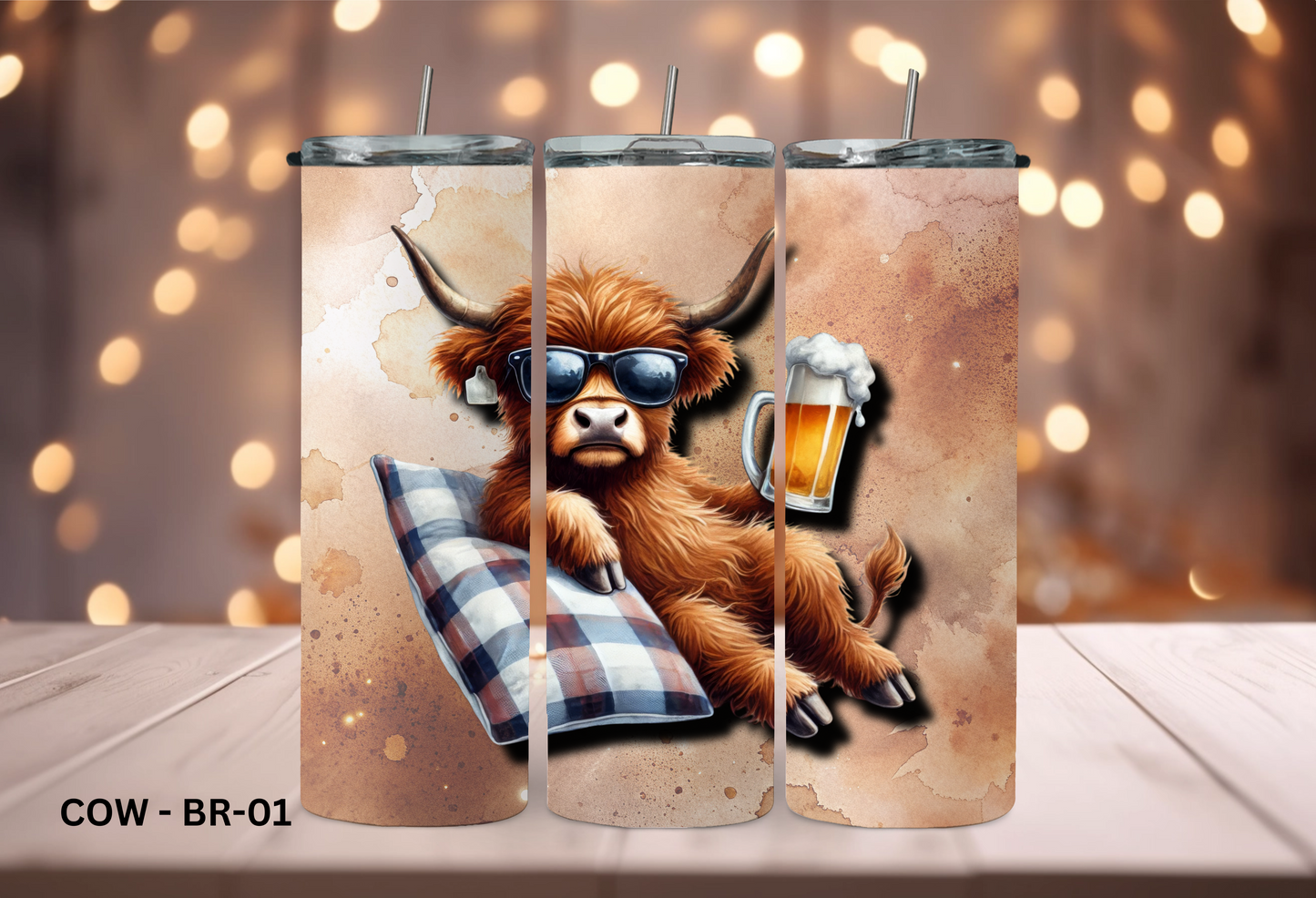 20oz (590mls) Tumbler - COW - COW-BR-01