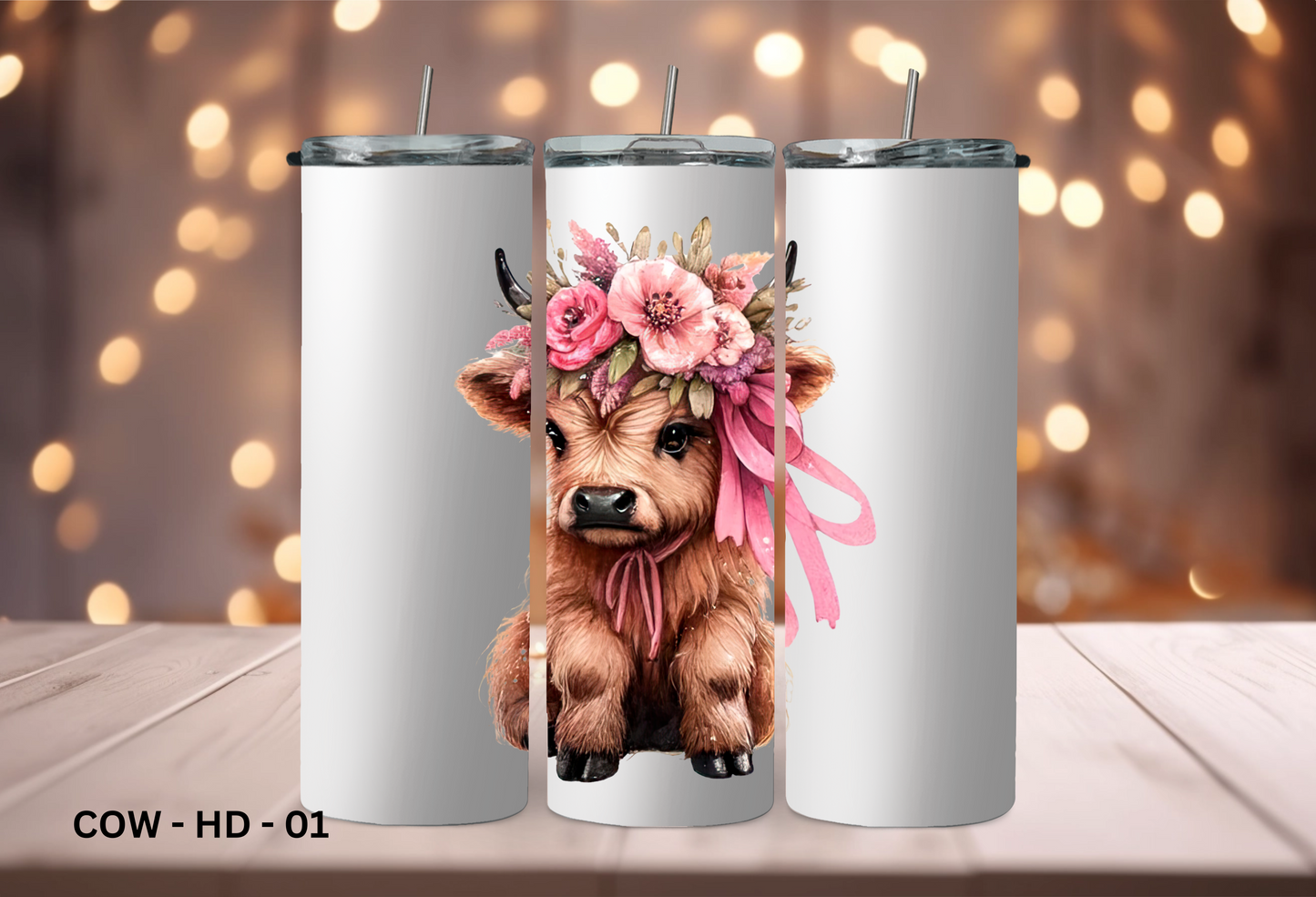 20oz (590mls) Tumbler - COW - COW - HD-01