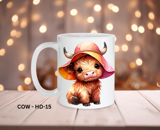 11oz Coffee Mug - COW - HD-15