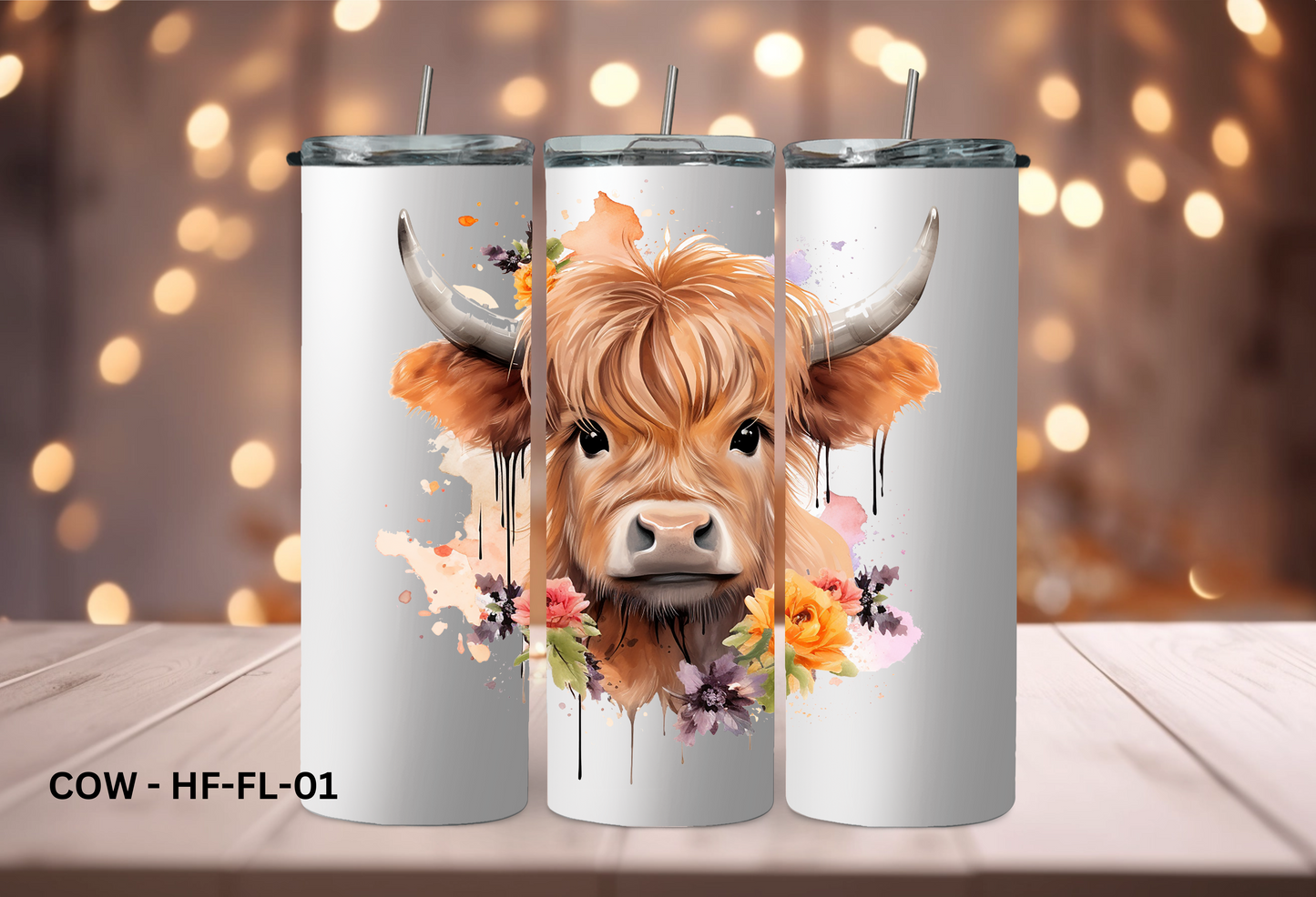 20oz (590mls) Tumbler - COW - COW - HD - FL-01