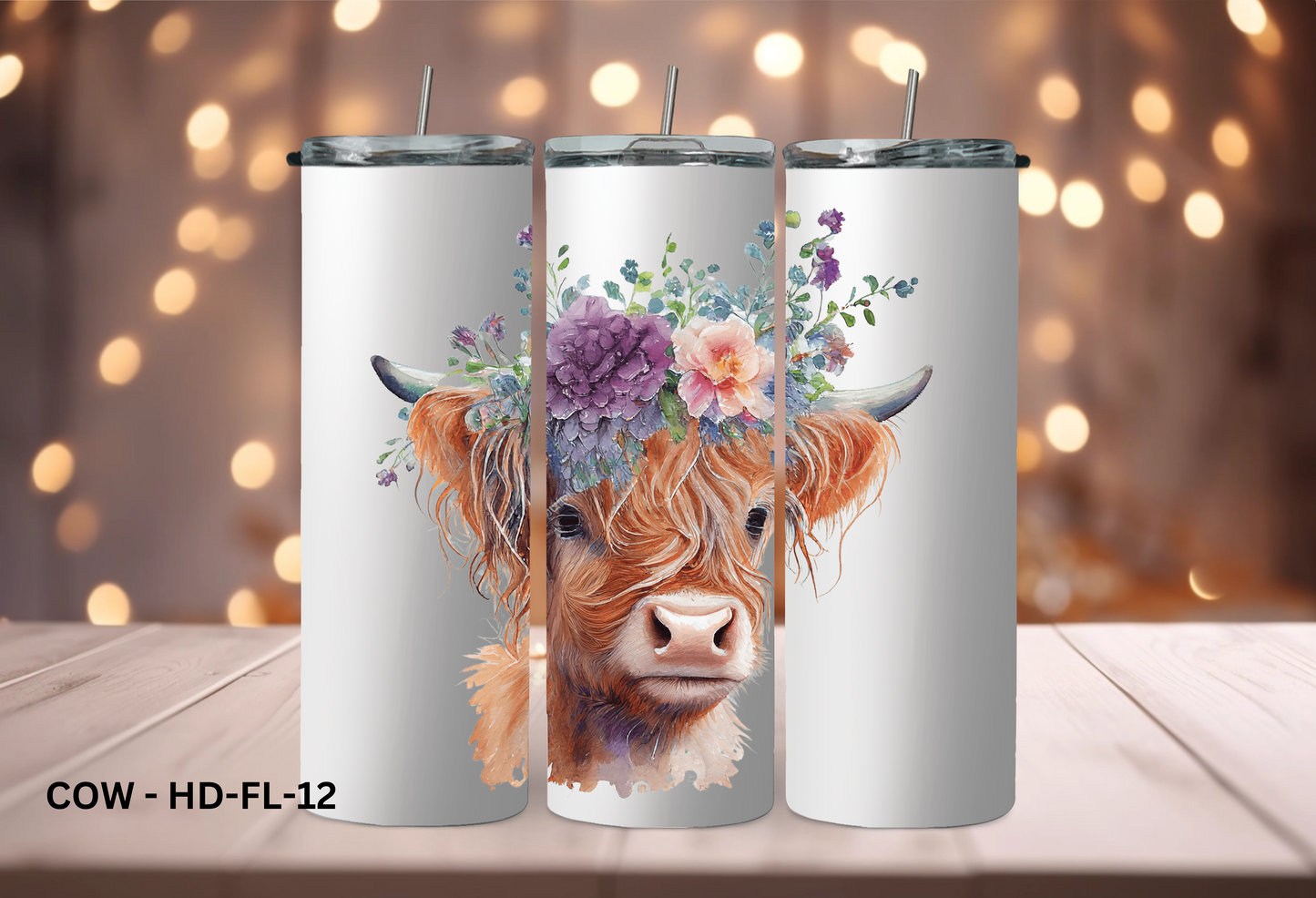 20oz (590mls) Tumbler - COW - COW - HD - FL-12