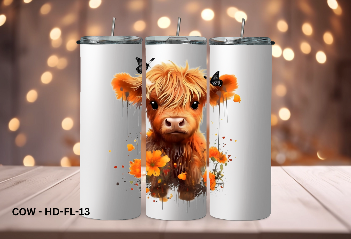 20oz (590mls) Tumbler - COW - COW - HD - FL-13