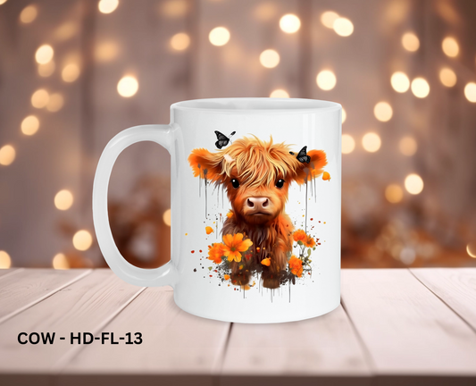 11oz Coffee Mug - COW - HD-FL-13