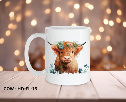 11oz Coffee Mug - COW - HD-FL-15