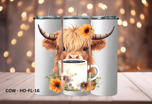 20oz (590mls) Tumbler - COW - COW - HD - FL-16