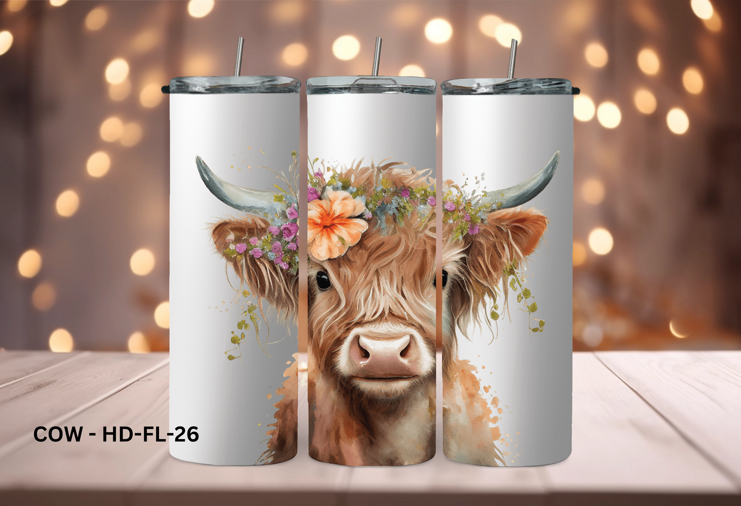 20oz (590mls) Tumbler - COW - COW - HD - FL-26