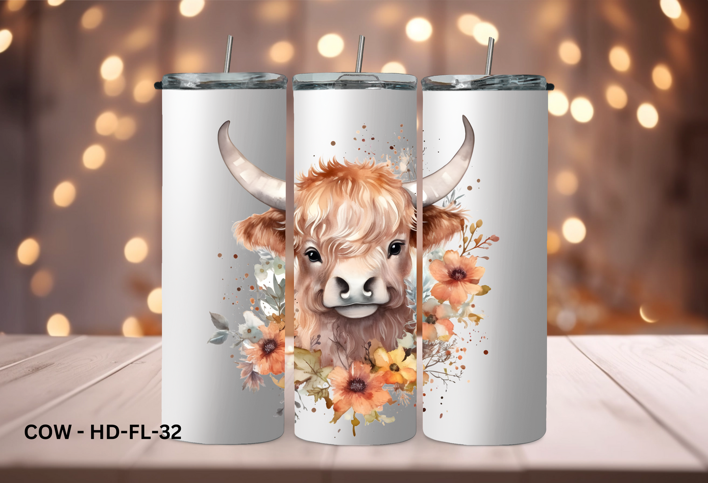 20oz (590mls) Tumbler - COW - COW - HD - FL-32