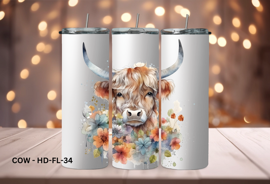 20oz (590mls) Tumbler - COW - COW - HD - FL-34