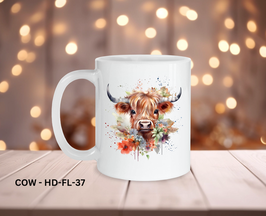 11oz Coffee Mug - COW - HD-FL-37