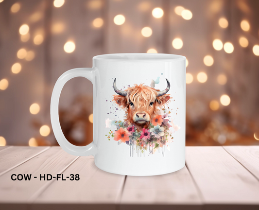 11oz Coffee Mug - COW - HD-FL-38