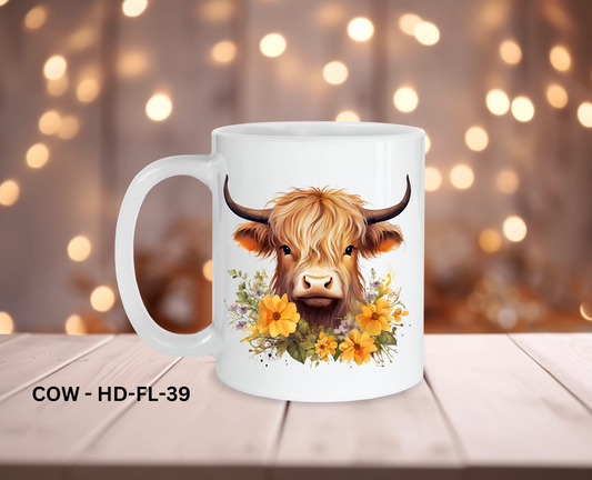 11oz Coffee Mug - COW - HD-FL-39