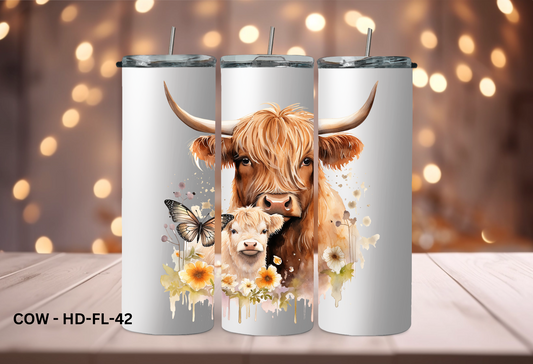 20oz (590mls) Tumbler - COW - COW - HD - FL-42