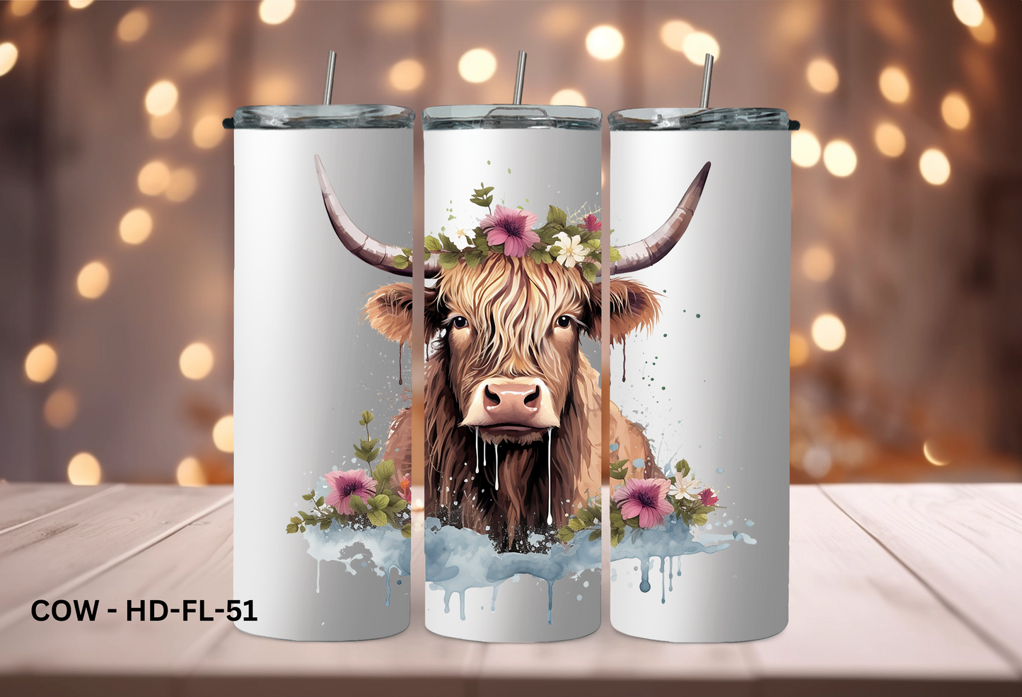 20oz (590mls) Tumbler - COW - COW - HD - FL-51