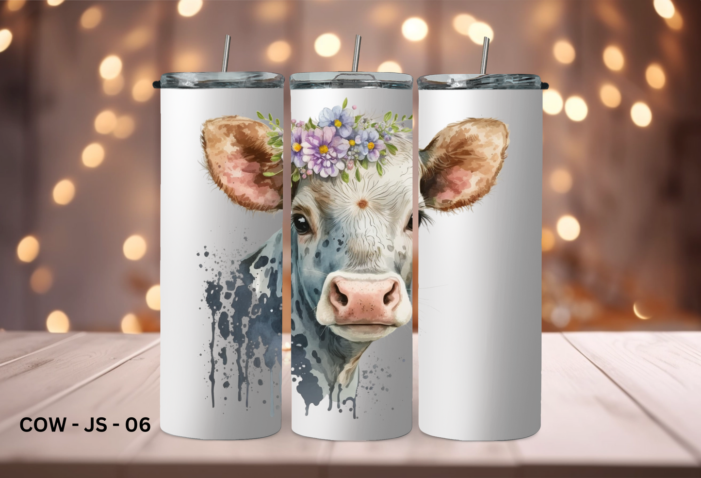 20oz (590mls) Tumbler - COW - COW - JS - 06