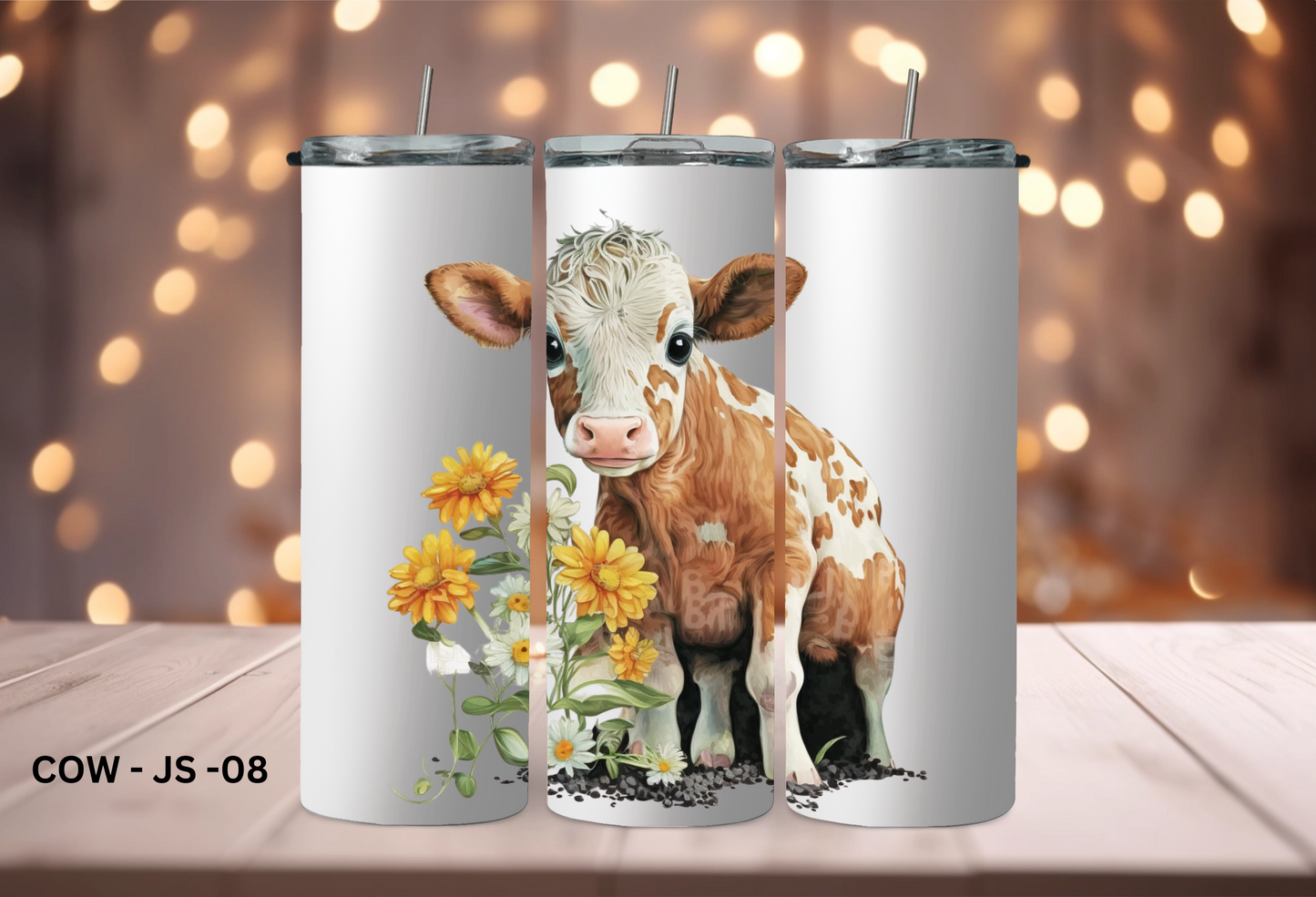 20oz (590mls) Tumbler - COW - COW - JS - 08