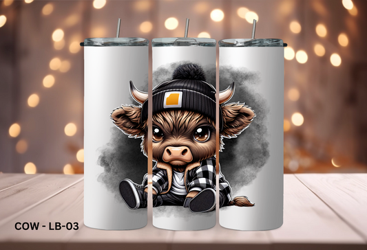 20oz (590mls) Tumbler - COW - COW - LB-03