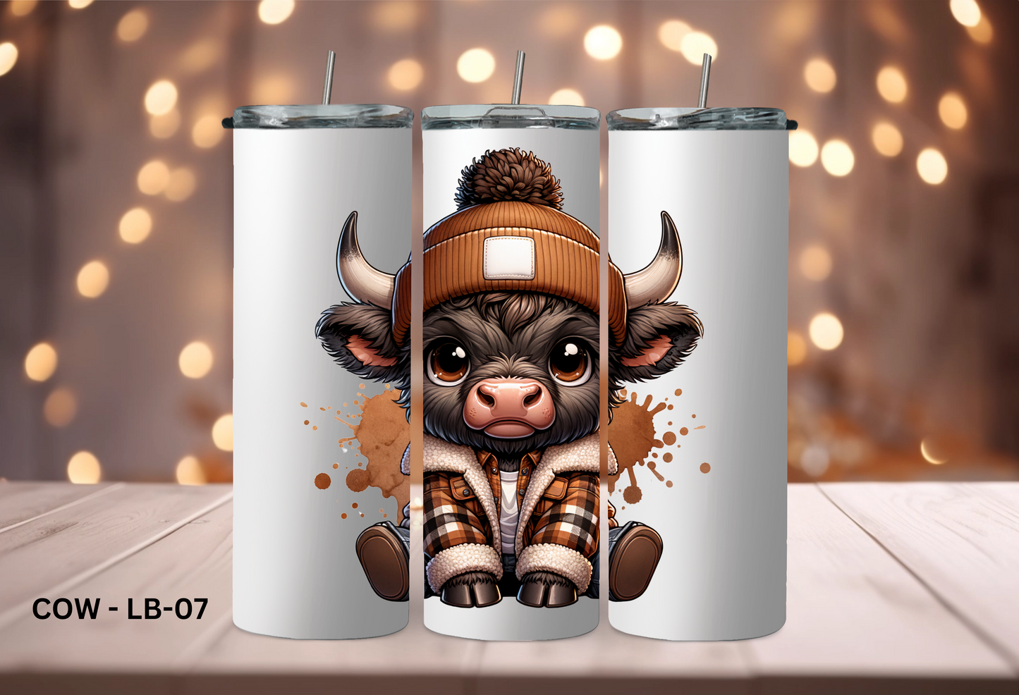 20oz (590mls) Tumbler - COW - COW - LB-07