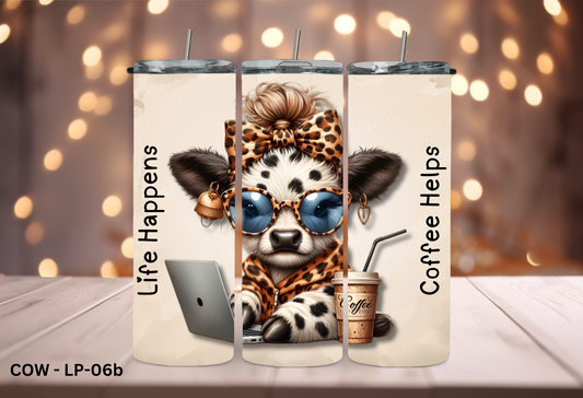 20oz (590mls) Tumbler - COW - COW - LP-06b