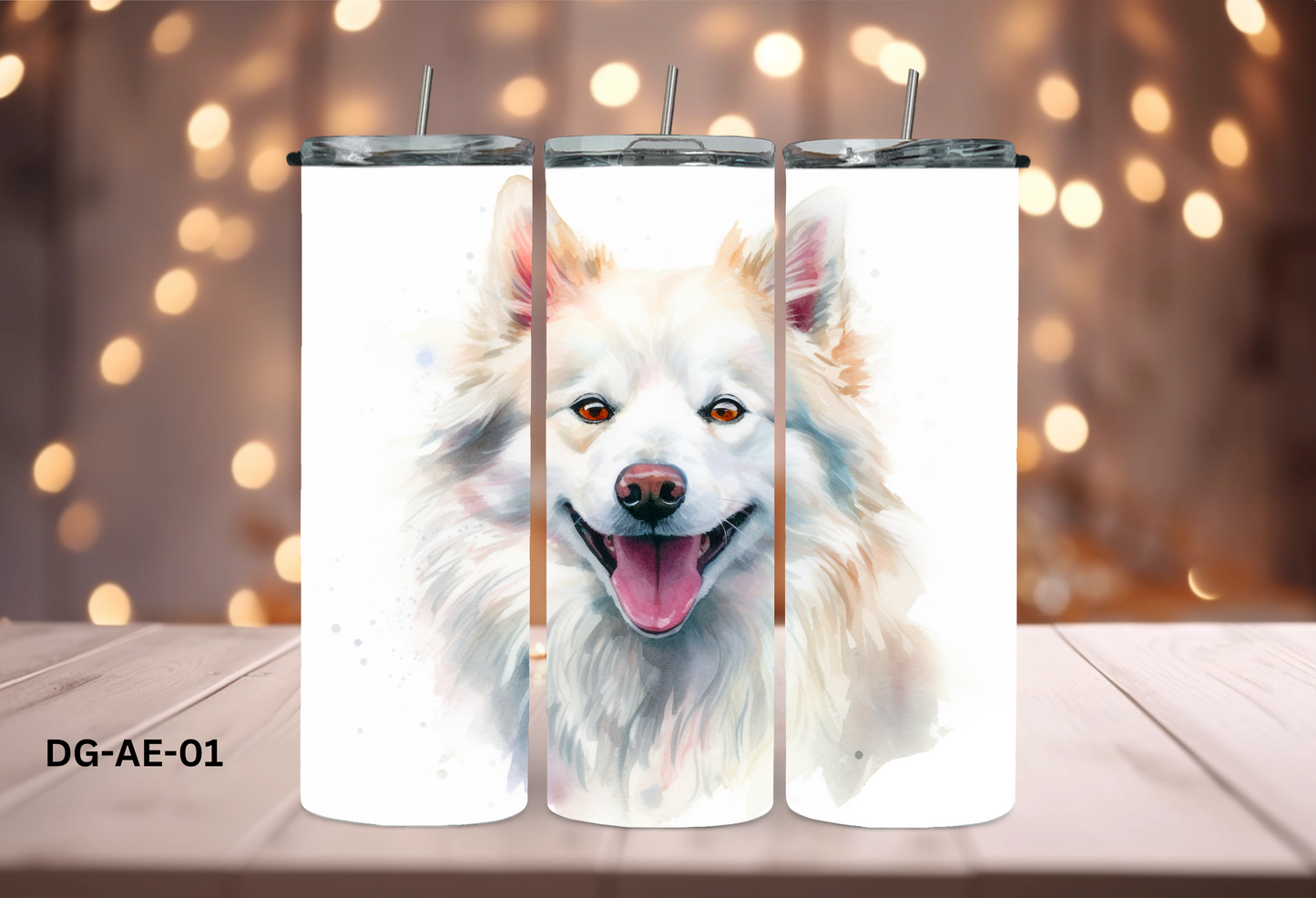 20oz Tumbler - American Eskimo - DG-AE-01