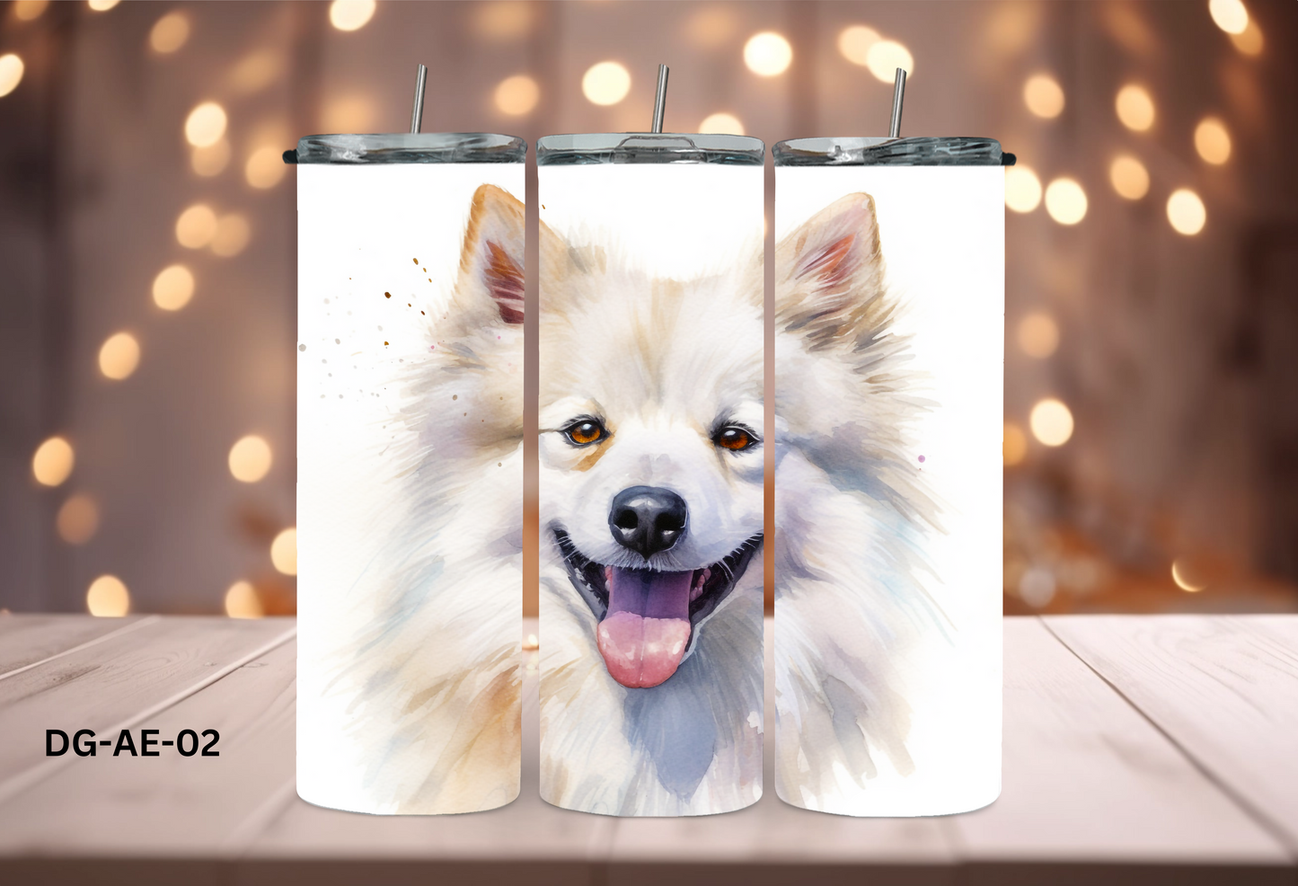 20oz Tumbler - American Eskimo - DG-AE-02