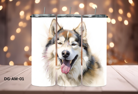 20oz Tumbler - Alaskan Malamute - DG-AM-01