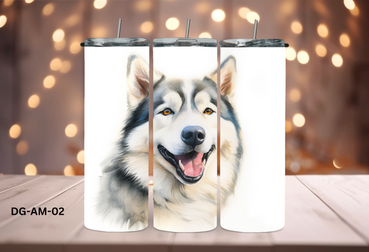 20oz Tumbler - Alaskan Malamute - DG-AM-02