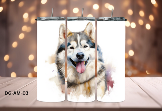 20oz Tumbler - Alaskan Malamute - DG-AM-03