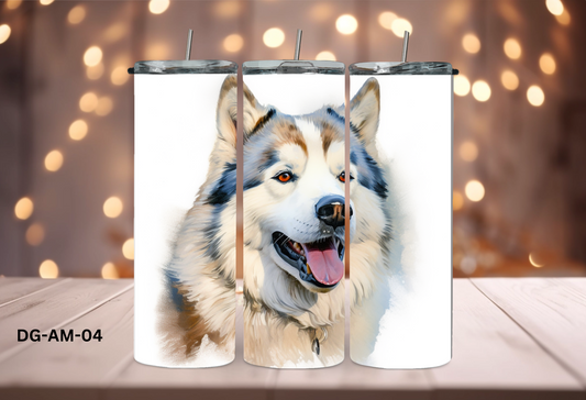 20oz (590mls) Tumbler - Alaskan Malamute - DG-AM-04