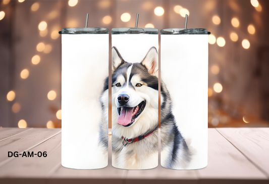 20oz (590mls) Tumbler - Alaskan Malamute - DG-AM-06