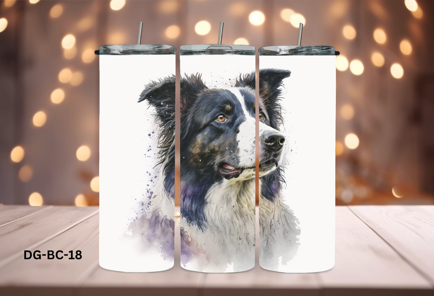 20oz (590mls) Tumbler - Border Collie - DG-BC-18