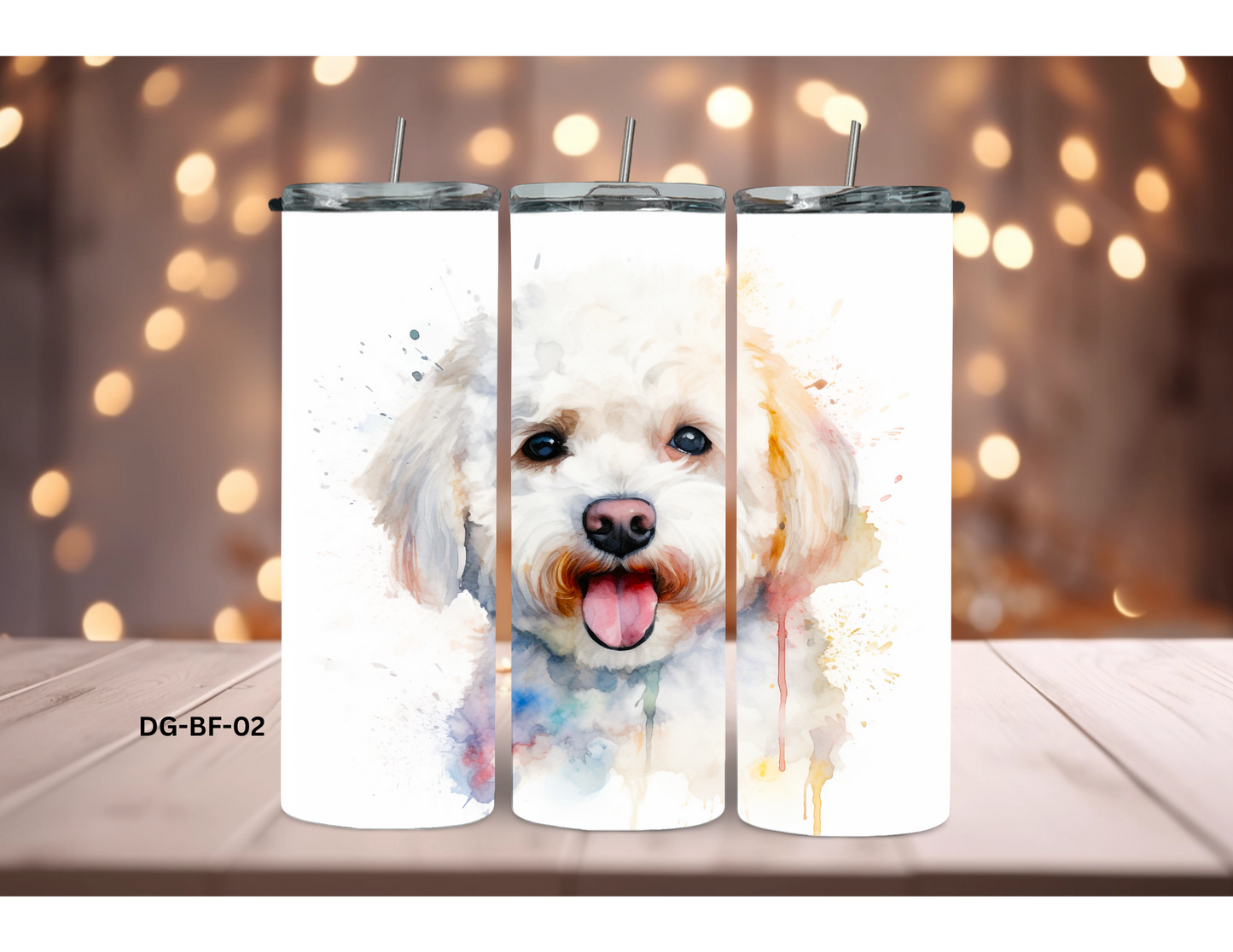 20oz Tumbler - Bichon Frise - DG-BF-02