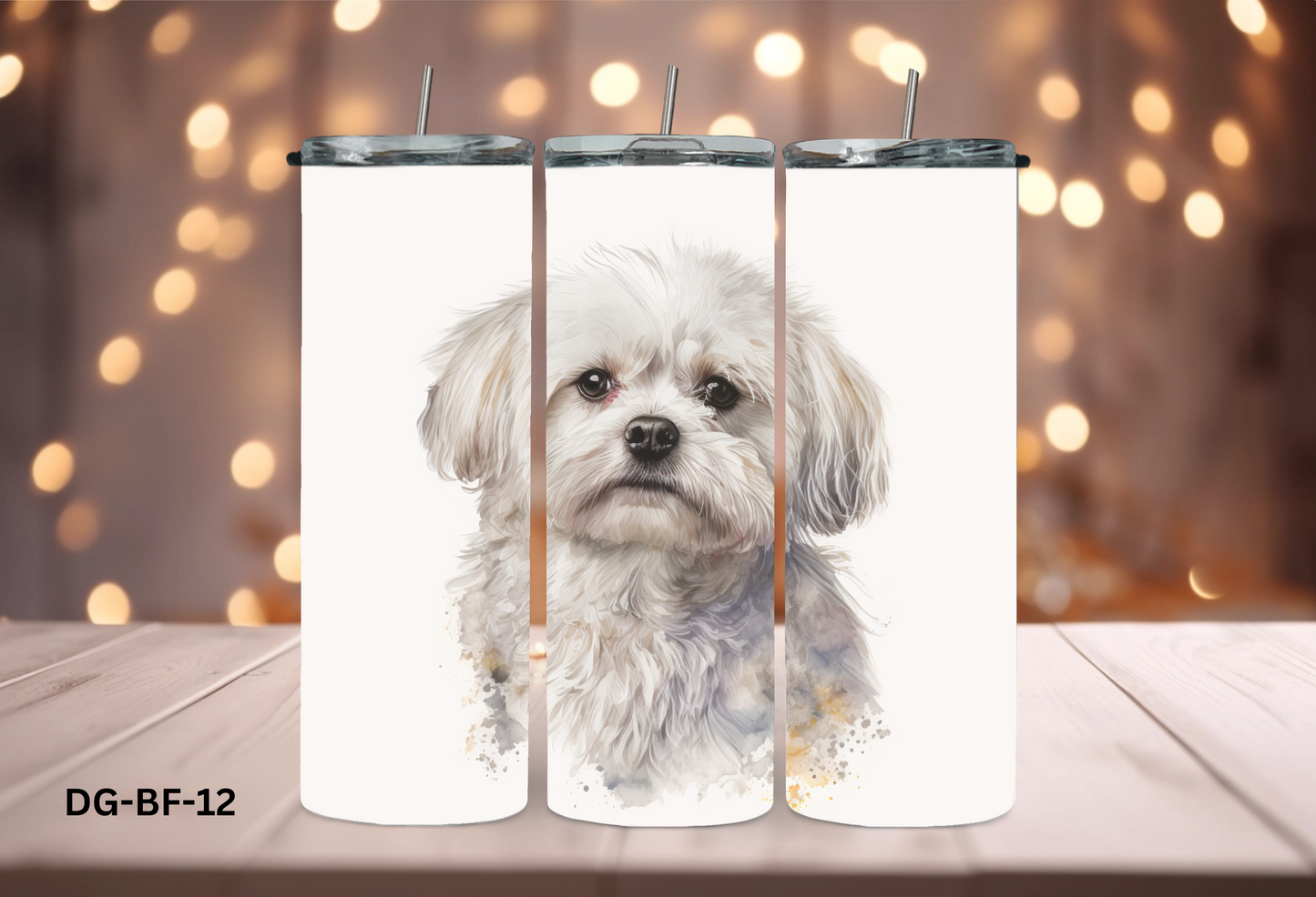 20oz (590mls) Tumbler - Bichon Frise - DG-BF-12