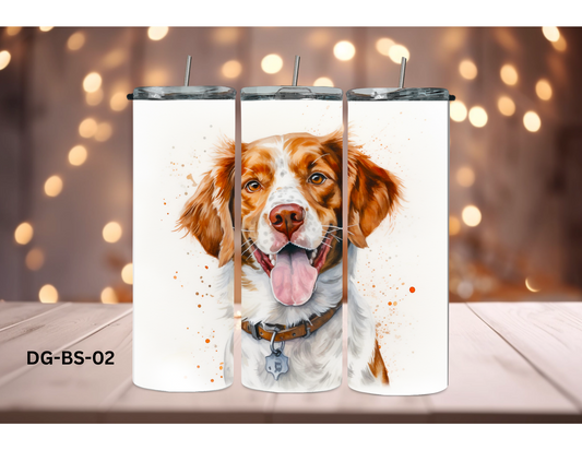 20oz (590mls) Tumbler - Brittney Spaniel - DG-BS-02