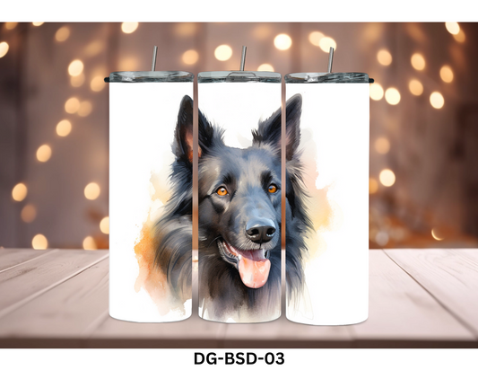 20oz (590mls) Tumbler - Belgian Sheepdog - DG-BSD-03