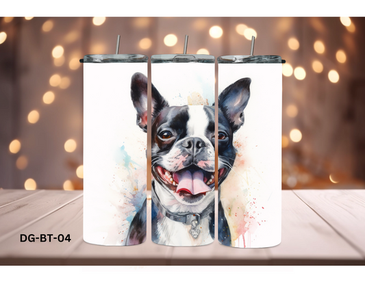 20oz (590mls) Tumbler - Boston Terrier - DG-BT-04