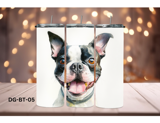 20oz (590mls) Tumbler - Boston Terrier - DG-BT-05