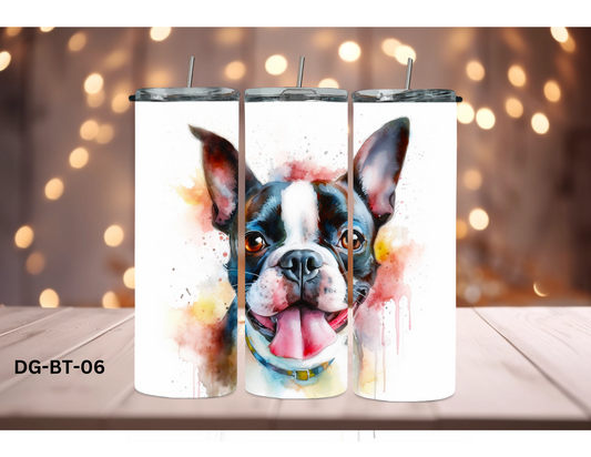 20oz (590mls) Tumbler - Boston Terrier - DG-BT-06