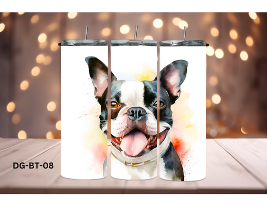 20oz (590mls) Tumbler - Boston Terrier - DG-BT-08