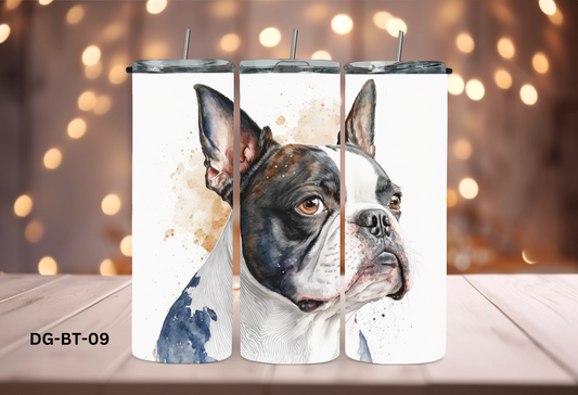 20oz (590mls) Tumbler - Boston Terrier - DG-BT-09